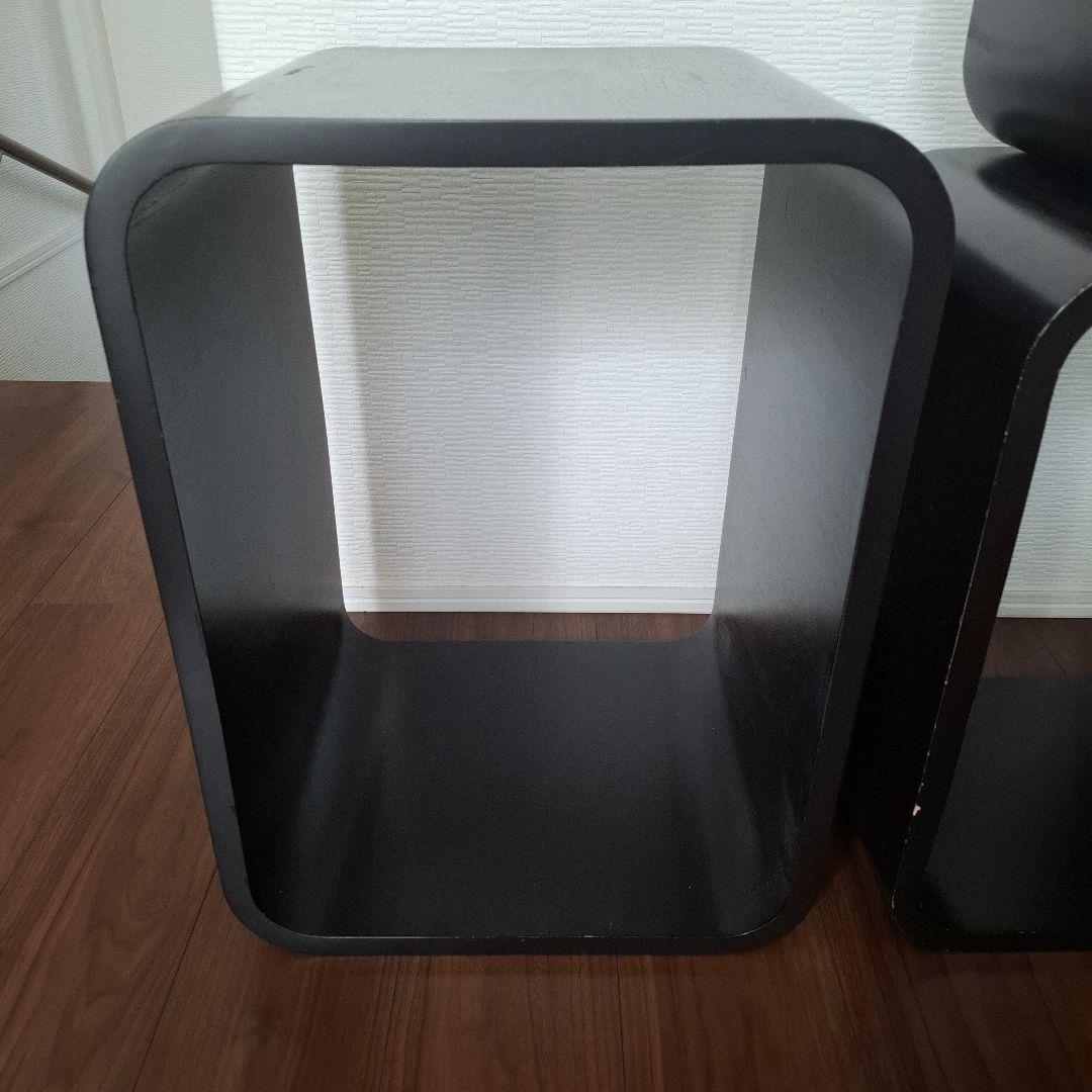 黒い木製収納ラック　ブーム　メトロ　キューブ　シェルフ