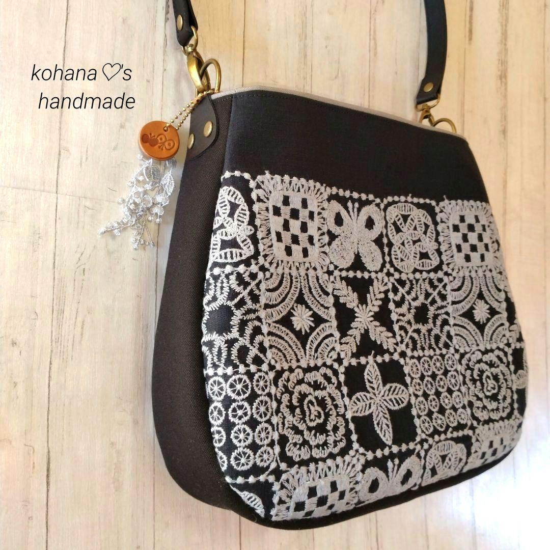 ハンドメイドஐ..ラウンドショルダーバッグ∂бミナペルホネン⚮̈