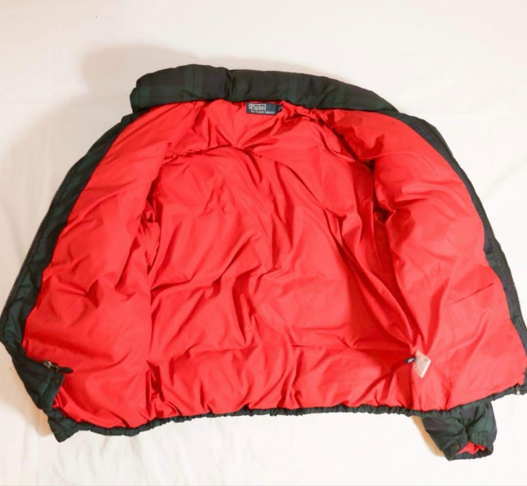 B*V様 90s ラルフローレン ダウン XL ブラックウォッチ 幅広 短丈 チ