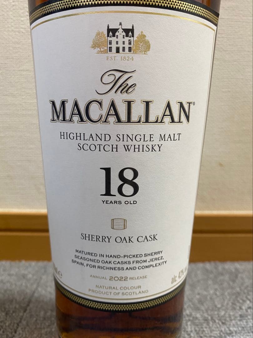 【未開封】The Macallan 18年 シングルモルト700ml 2022