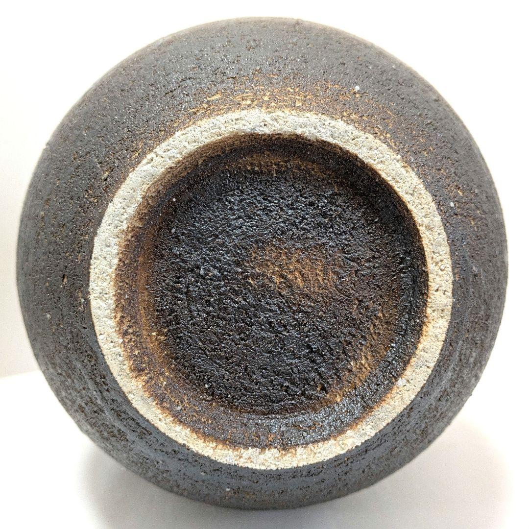 花瓶　信楽窯　神崎紫峯造 「とくさ」　信楽焼