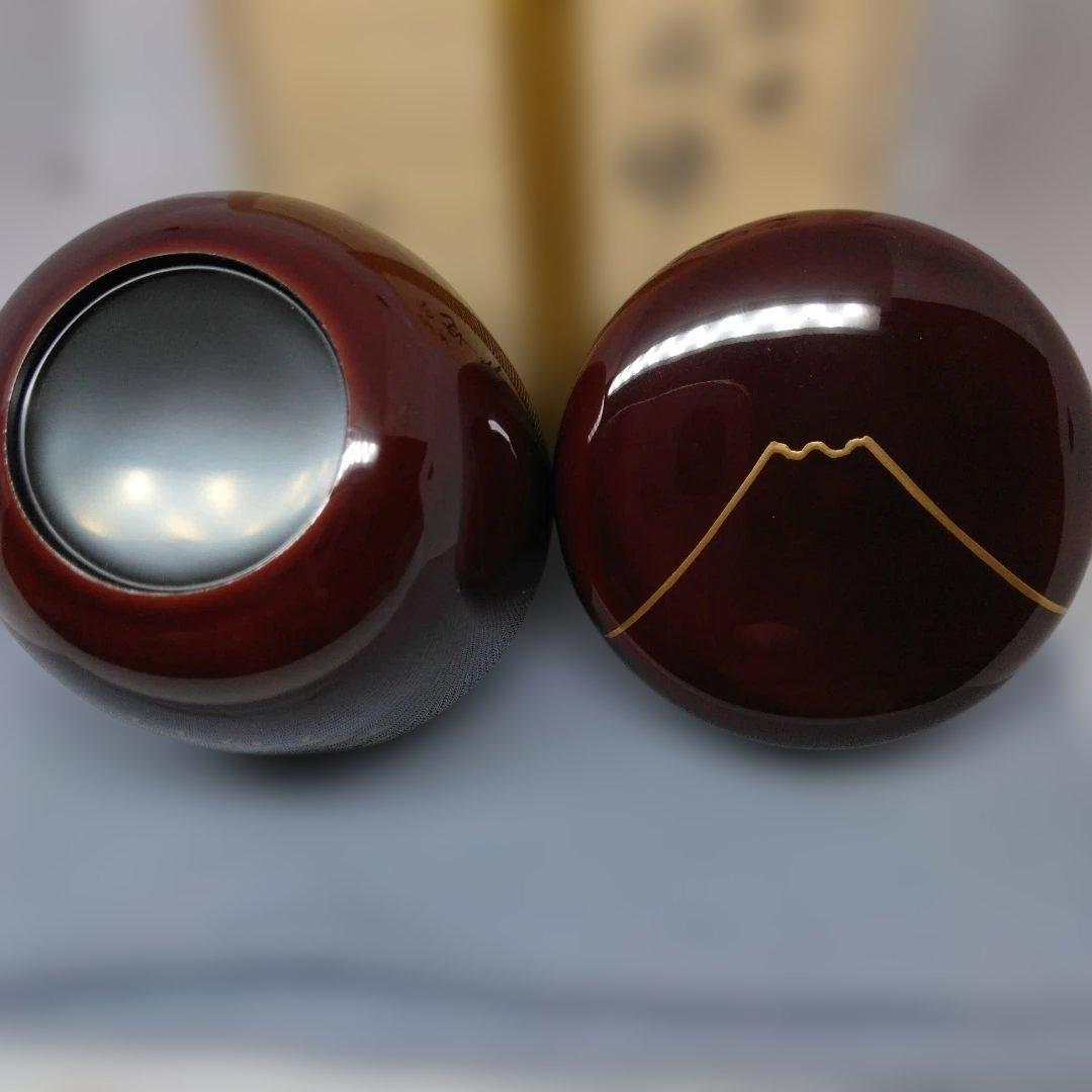 田中宗凌 作 「富士」 溜塗 中棗 共箱 新品未使用品