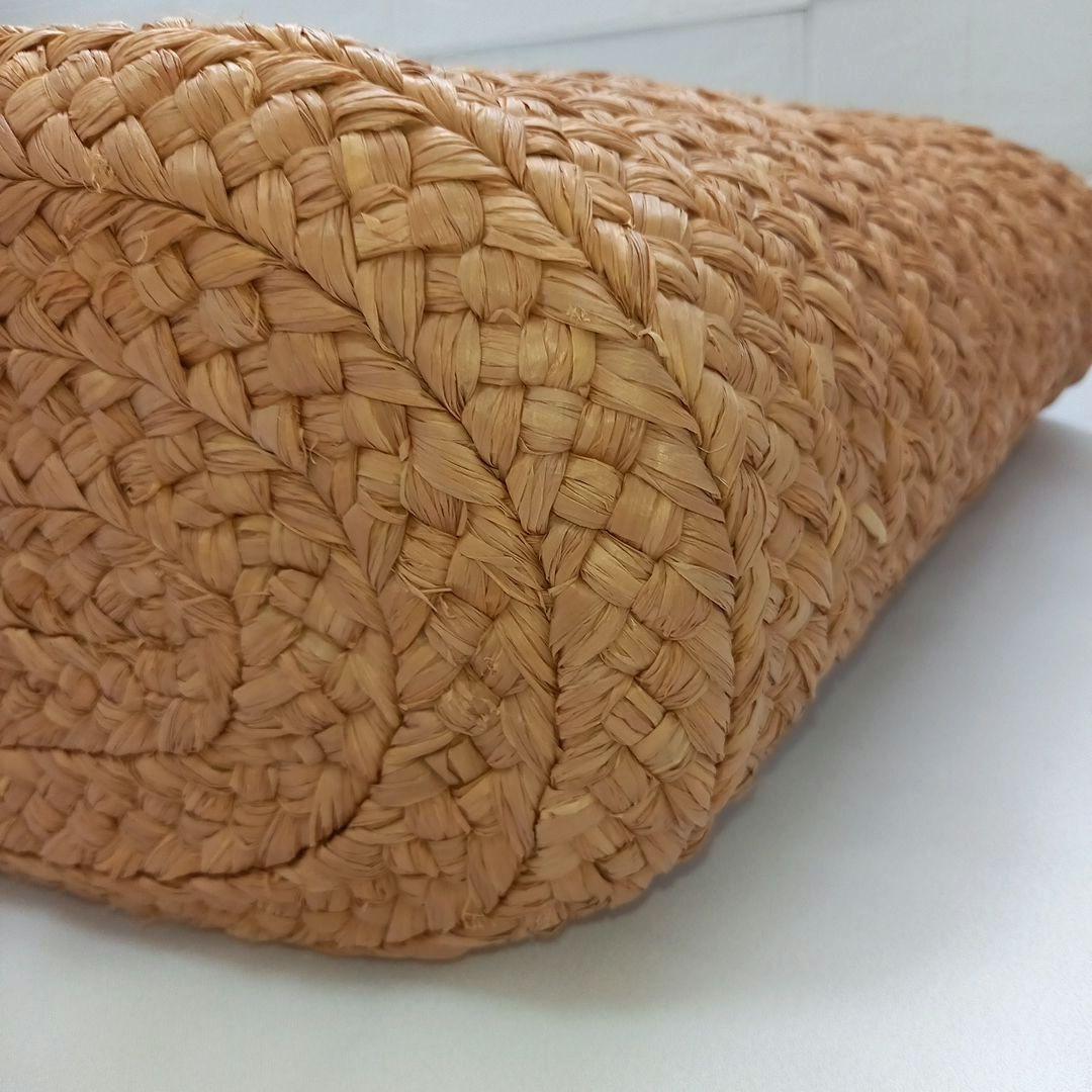 HELEN KAMINSKI ラフィア レザー トートバッグ 肩掛け カゴバッグ