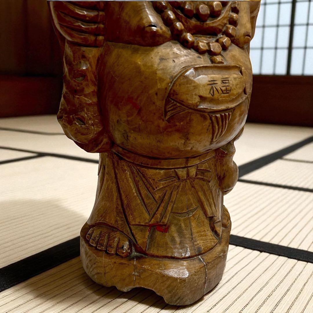 一点もの 特大 七福神 布袋 笑顔 置物 無垢 縁起物 大黒天 約60cm