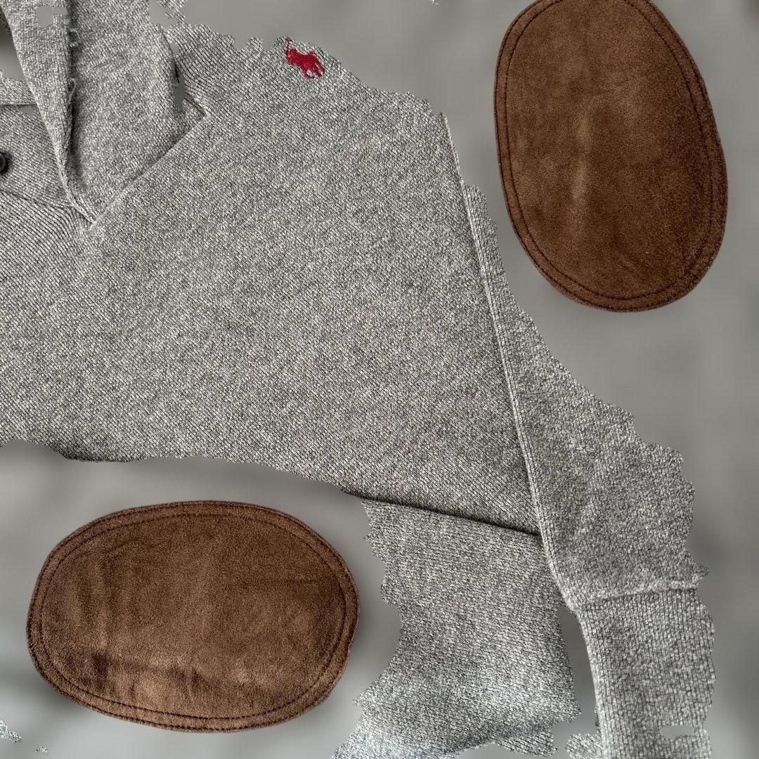 ショールカラーエルボーパッチ　トップス