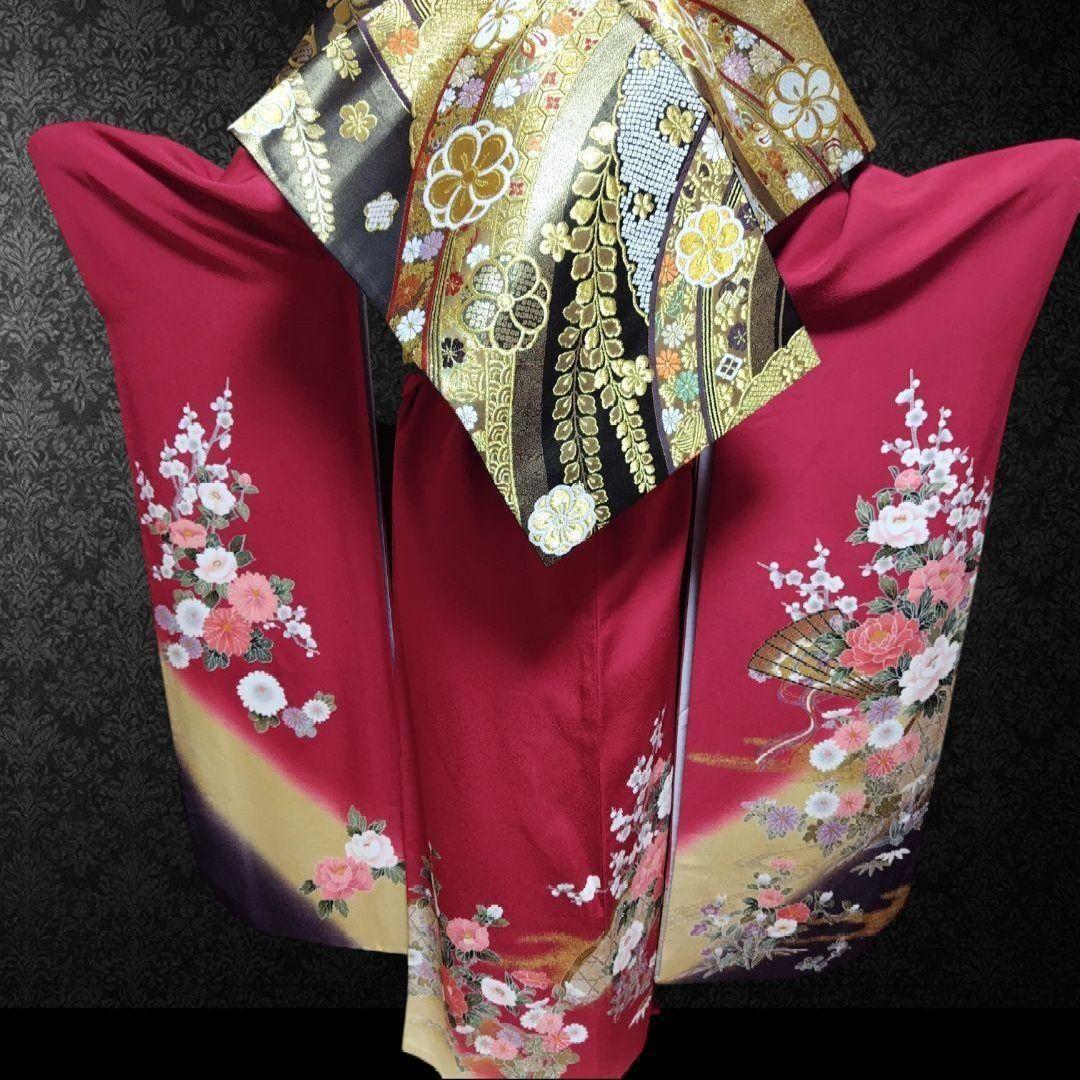 最終価格☆振袖フルセット(7点)・成人式・古典柄・金彩加工・やまと誂製・胴裏正絹
