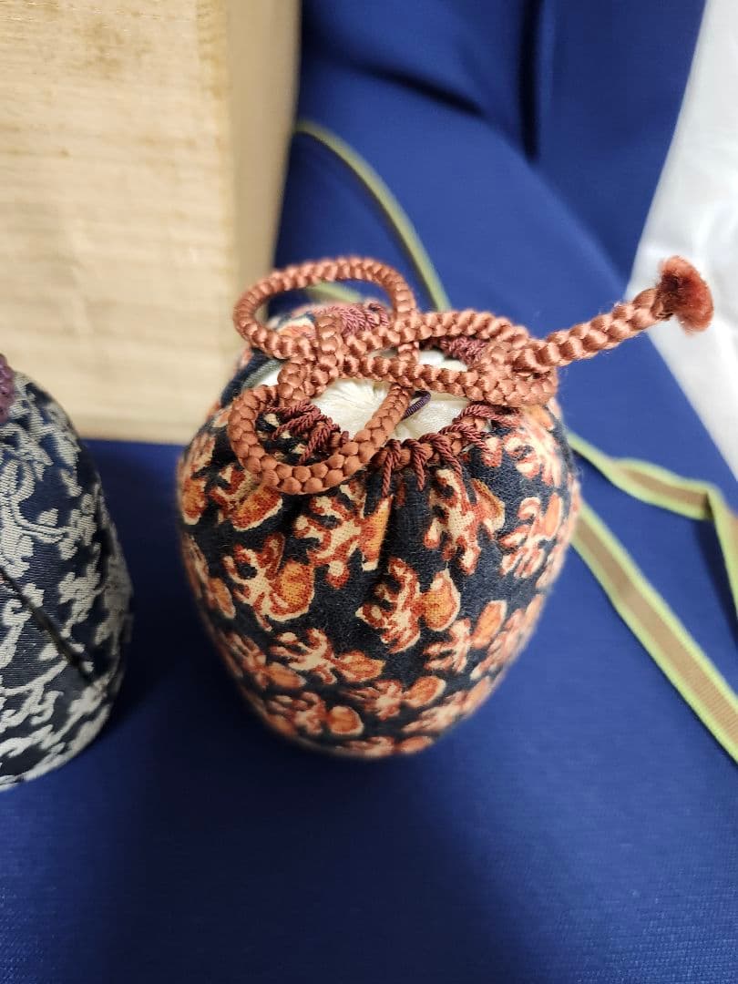 古瀬戸肩衝茶入 替仕覆 裏千家　十五代 　花押　山里　鵬雲斎　瀬戸茶入