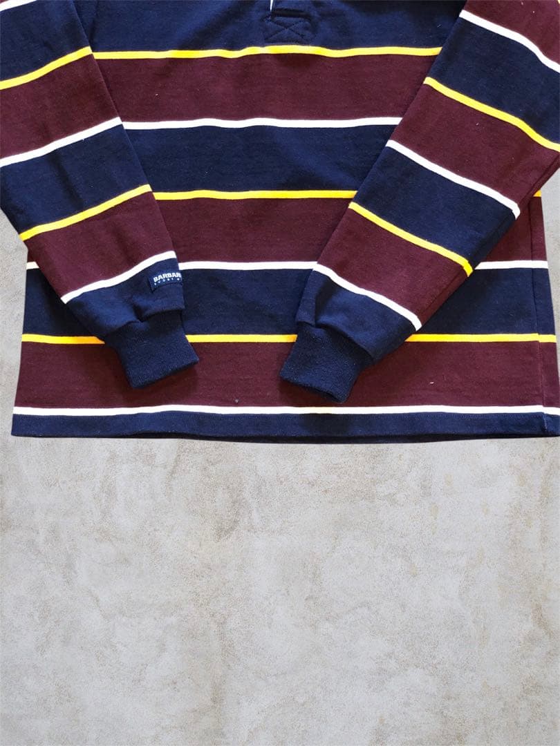 【ほぼ新品】　バーバリアン　ラガーシャツ　カナダ製　ストライプ　ボーダー