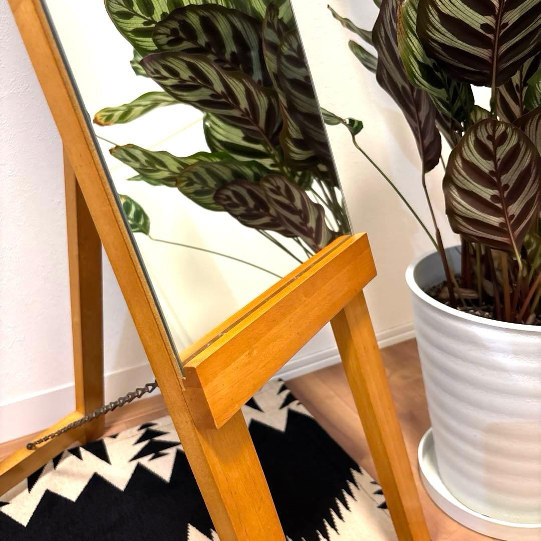 木製　ヴィンテージ　スタンドミラー　アンティーク　スタンドミラー 姿鏡
