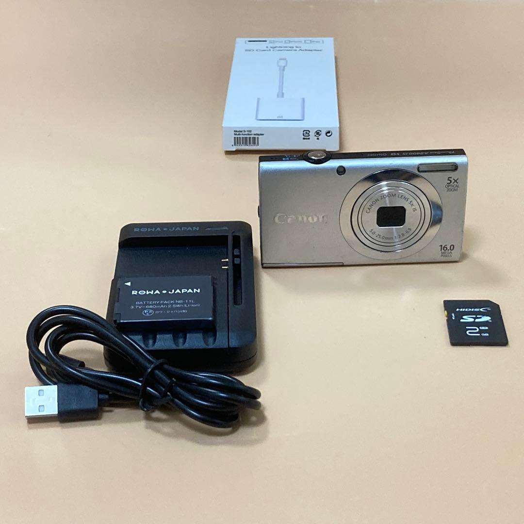 ◆スマホ転送OK◆Canon PowerShot A2400IS SDカード付き