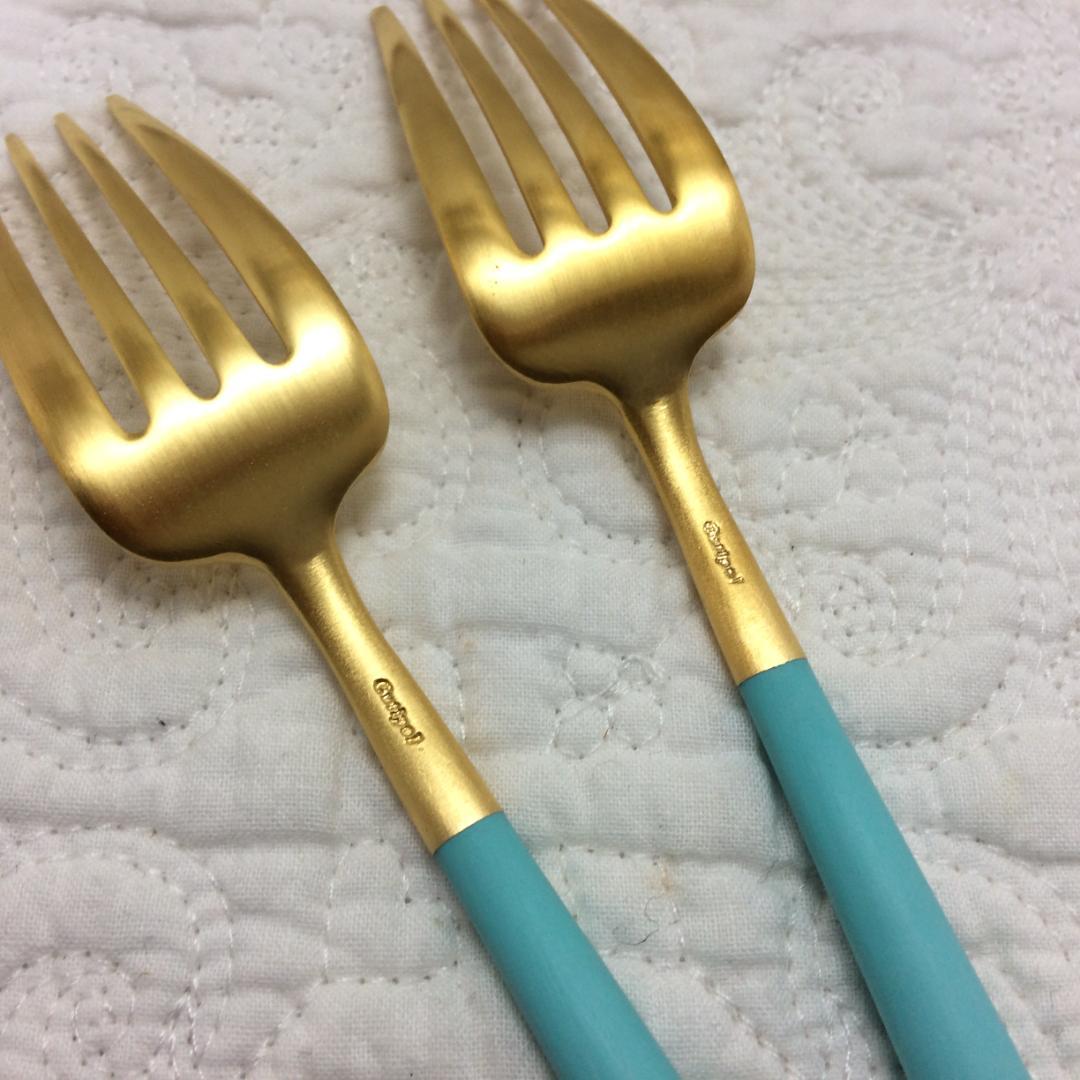 セール価格！　クチポール　ＧＯＡ　ターコイズ＆ゴールド　ディナー３種×各２