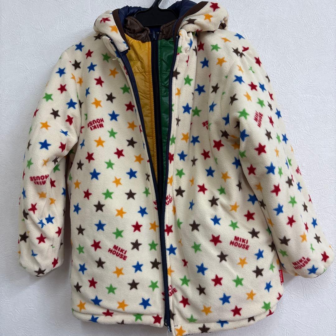 り*う様 新品タグ付き未使用ミキハウス　リバーシブル　ベスト付ジャンパー130
