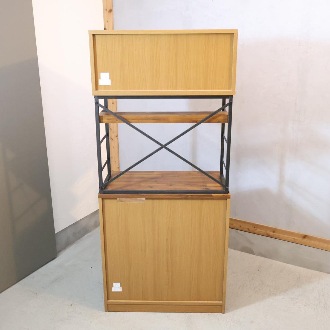 unico ウニコ スウェラ キッチンボード カップボード 食器棚 アカシア材