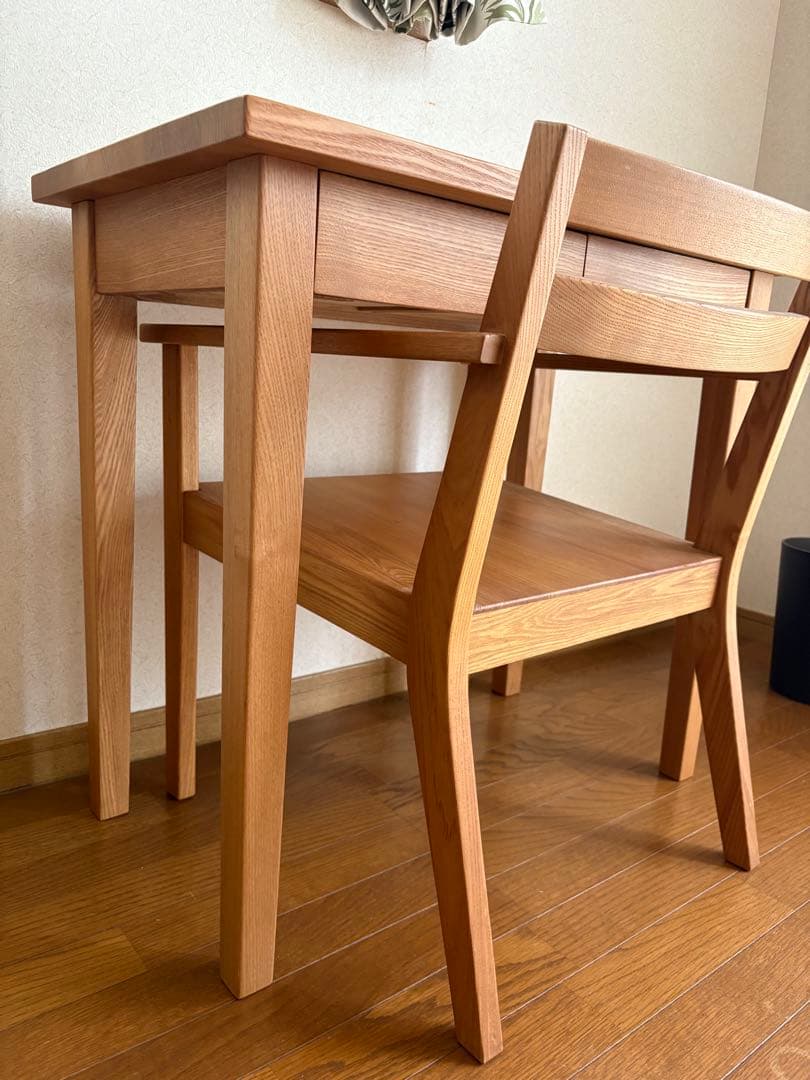 【送料込】無印良品：タモ材パーソナルデスク