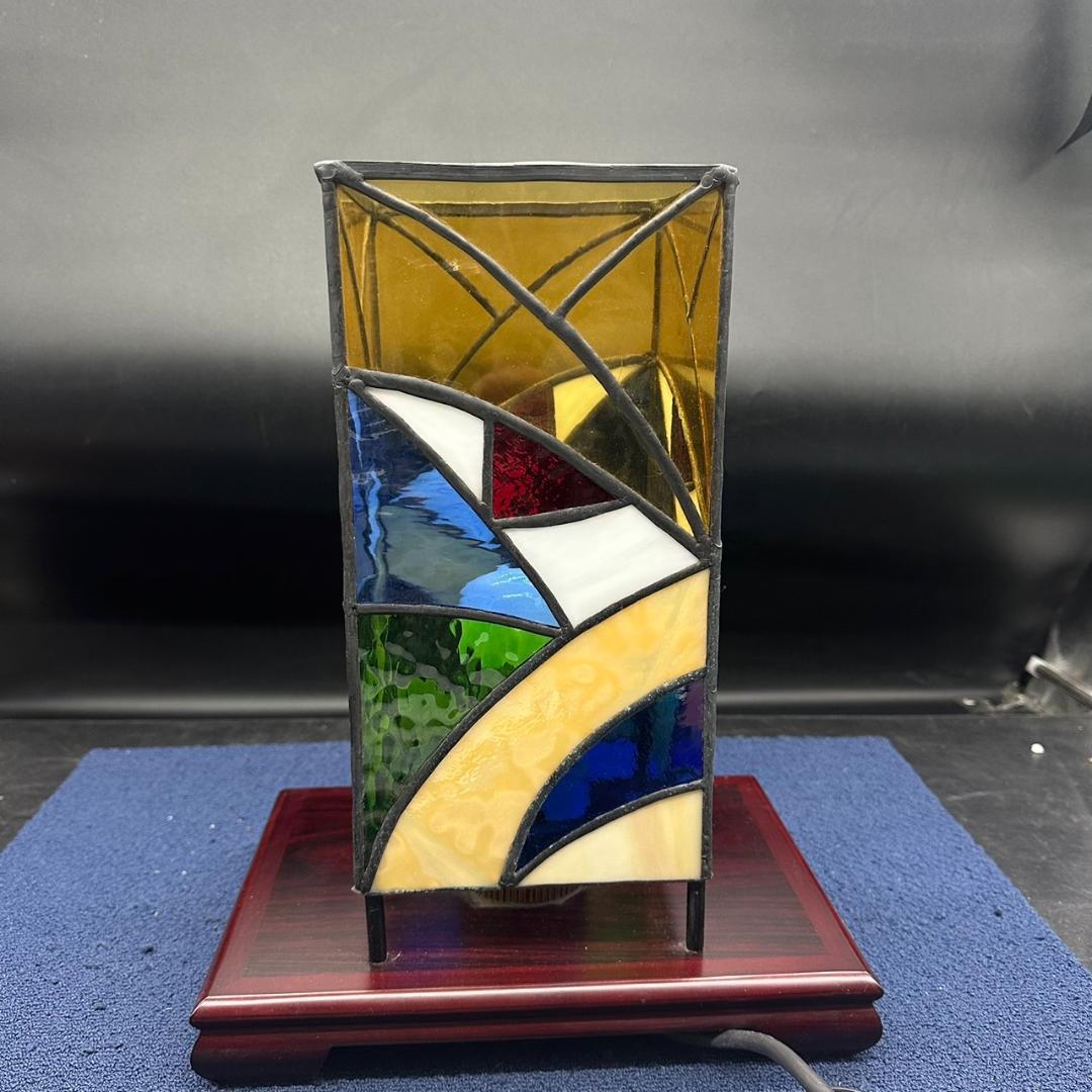 昭和　レトロ　ステンドグラス　ランプ　フロアランプ　卓上照明