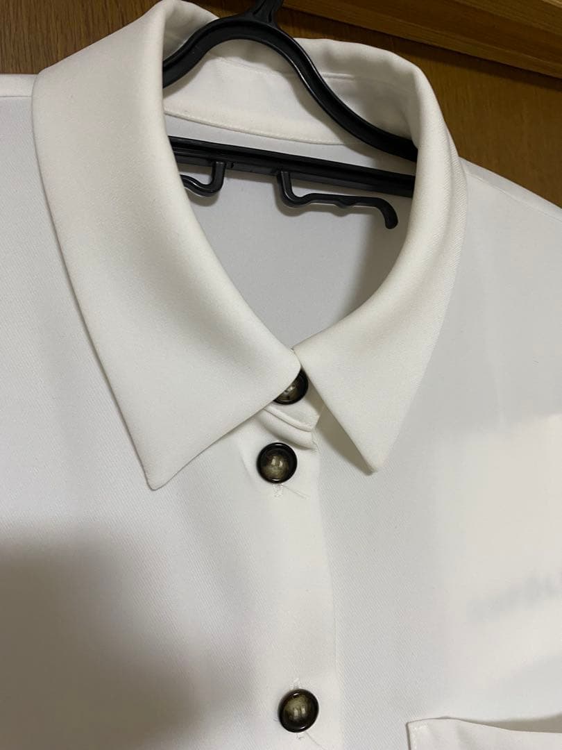 ENFOLDエンフォルドDRAPE-HEM SHIRTドレープヘムシャツ白シャツ