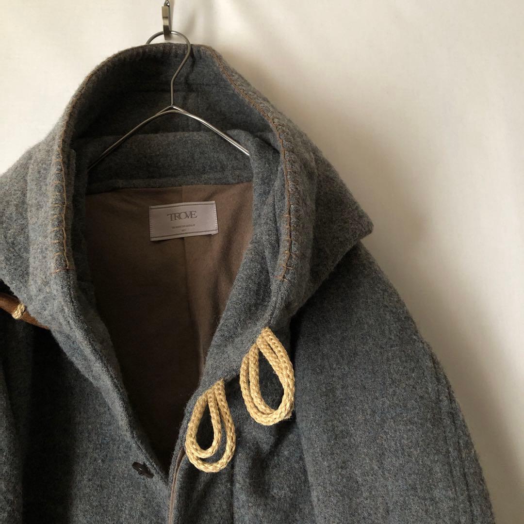 【冬物】TROVE トローヴ グレー ウール コート ダッフルコート 40