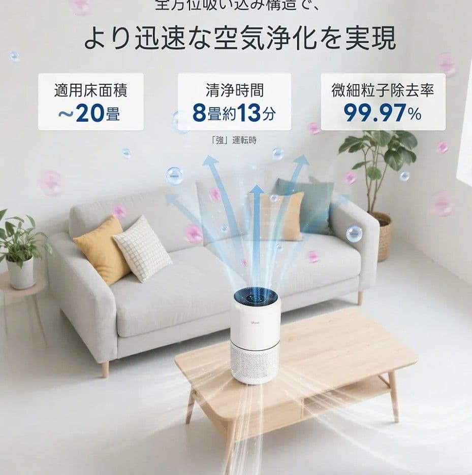 【新品未使用】レボルト levoit　空気清浄機 lap-c303ホワイト
