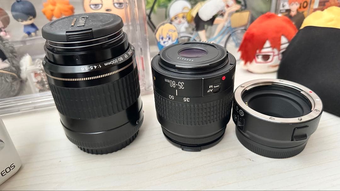 Canon EOS KissM2 ホワイト ミラーレスカメラ 本体とレンズ3個