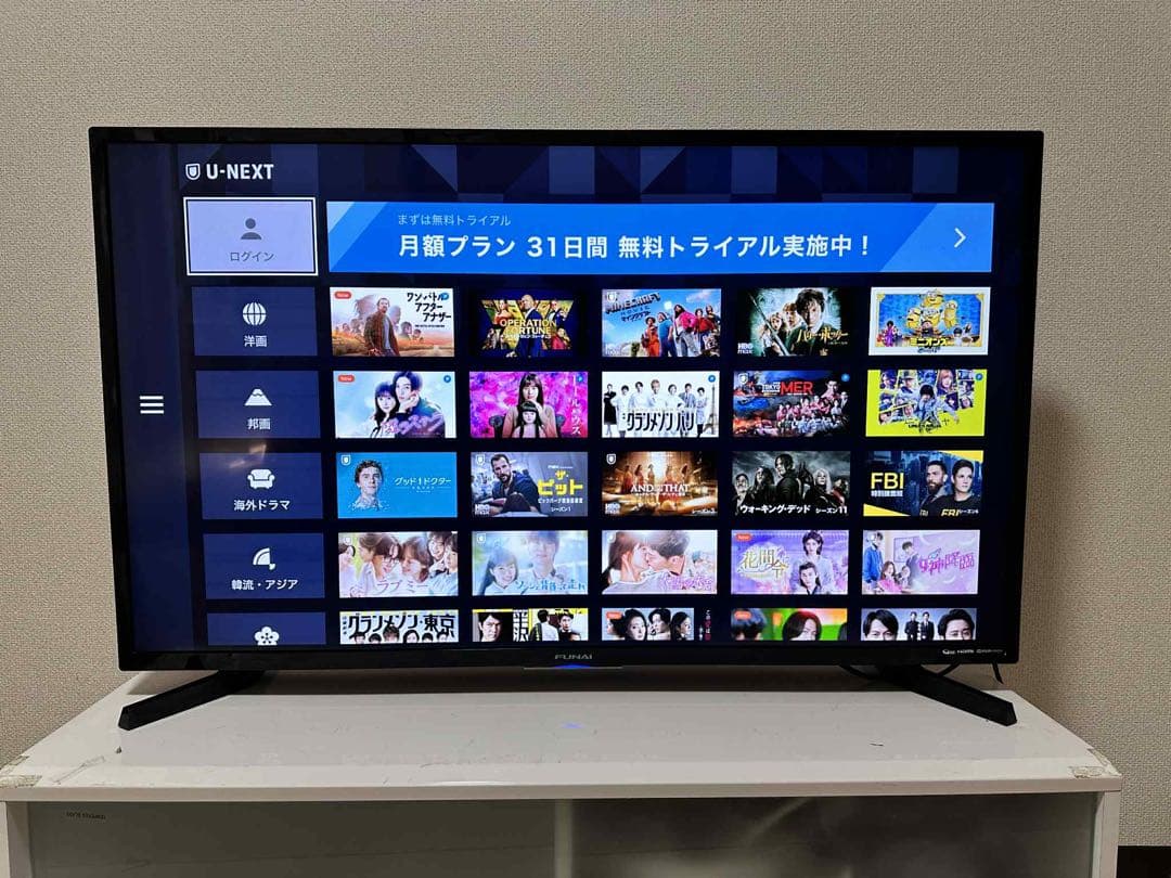 20年製 フナイ FL-43U4020 4Kチューナー43V液晶テレビ