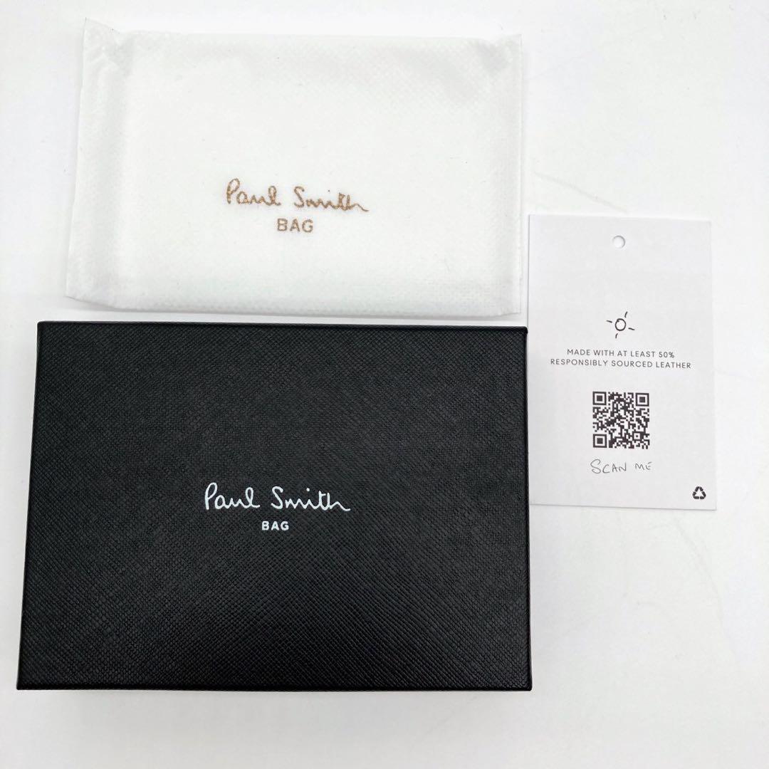 極美品 PaulSmith 名刺入れ カードケース ネイビー レザー