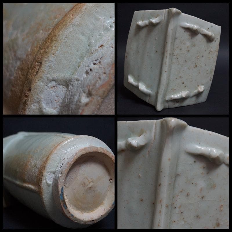 宋時代  青白磁穀倉 置物 影青香炉 越州窯青磁 唐物茶道具 共箱付 古渡