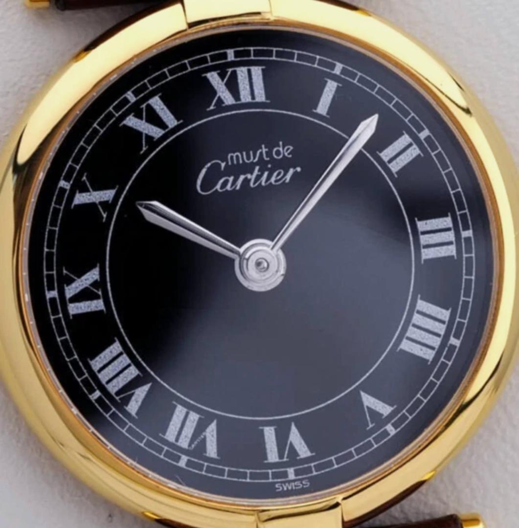 カルティエ マスト ヴァンドーム ブラックダイヤル 24mm クオーツ