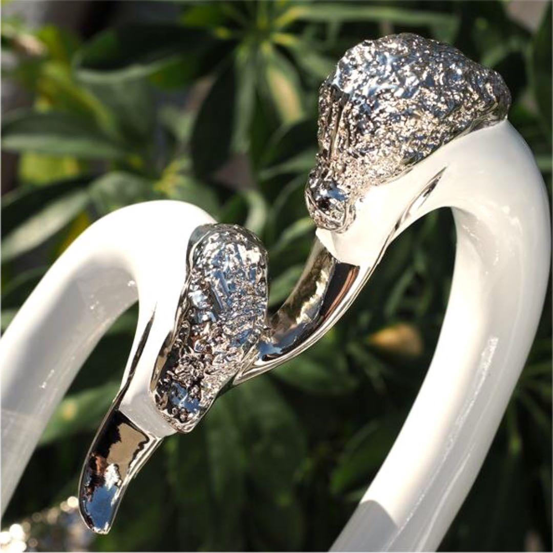 ★特選一品★白鳥&水晶♡浄化スペシャル☆【白鳥『スワン』型ディスプレイ器】❤️