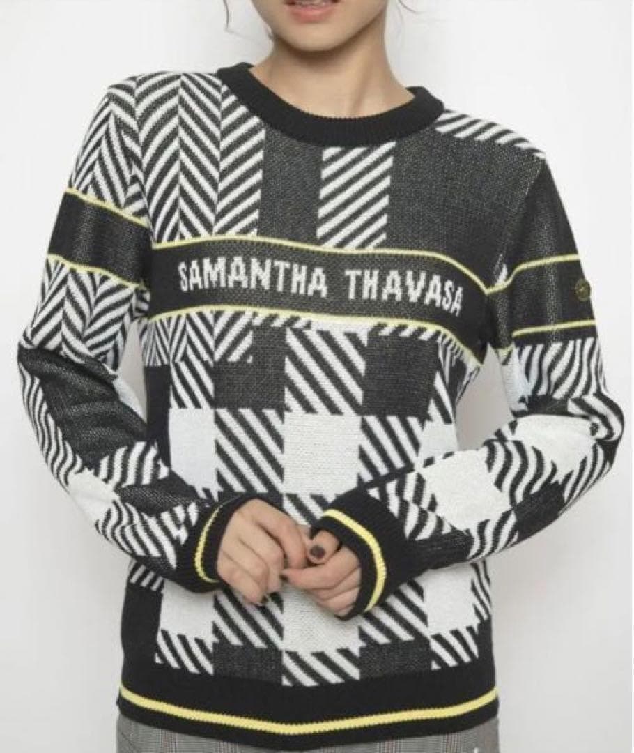 サマンサタバサ ナンバー7 セーター セレブ 高級 高貴 グリーンに映える レア