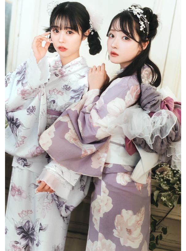 【新品即発送】GRL 3点セット2Way花柄セパレート浴衣[gi1604]