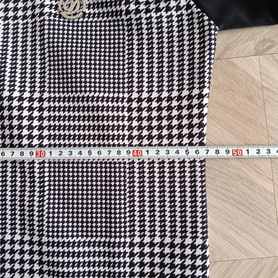 ●DELSOL● チェック柄 ウェアとスカートセットアップ Lsize 伸縮素材