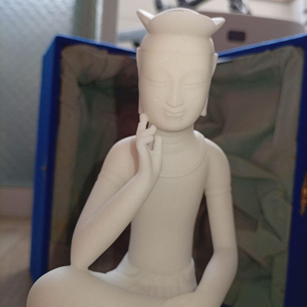 大理石 弥勒菩薩半跏像 本体美品