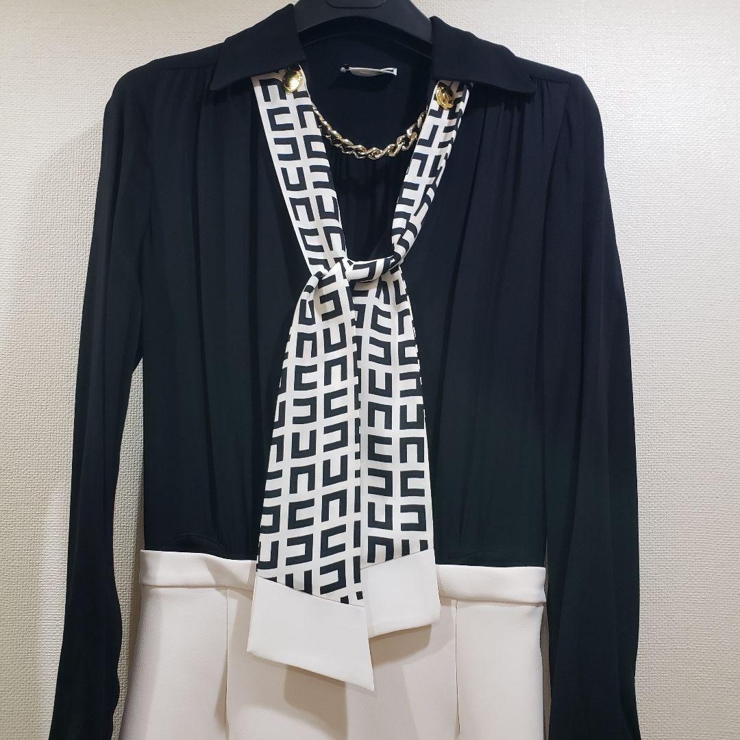 エリザベッタフランキ　ワンピース　シュミーズドレス　スカーフ　ボウタイ