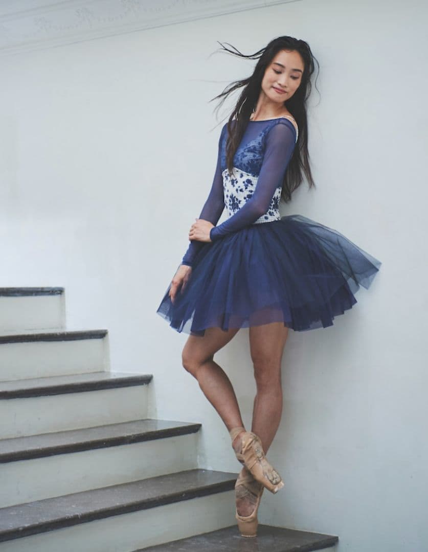 stinaレオタード新品未使用typeL navy ray M スティナ