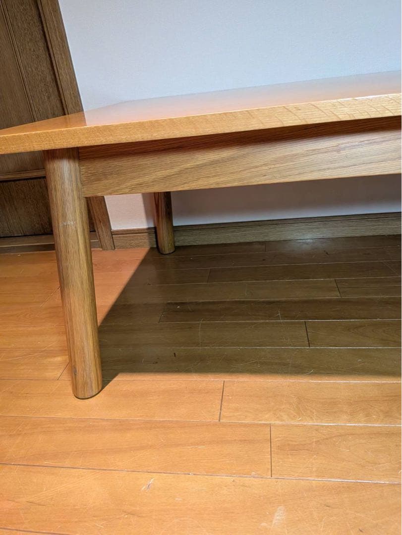 ■送料込■無印良品 MUJI ローテーブル オーク材 木製家具 デスク 120