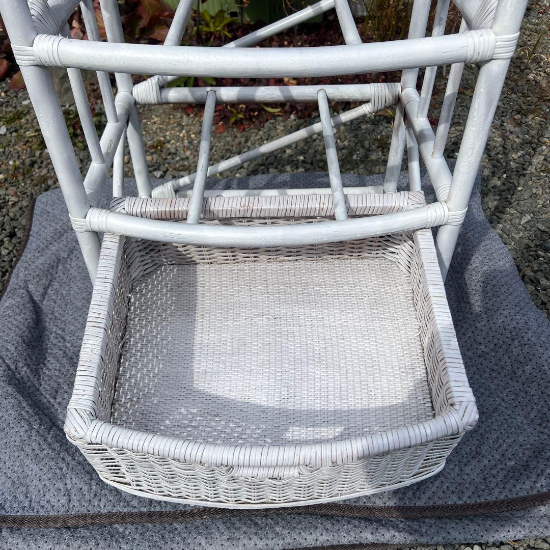 籐家具 ラタン エスニック アジアンラック チェスト 引き出し ホワイトラタン