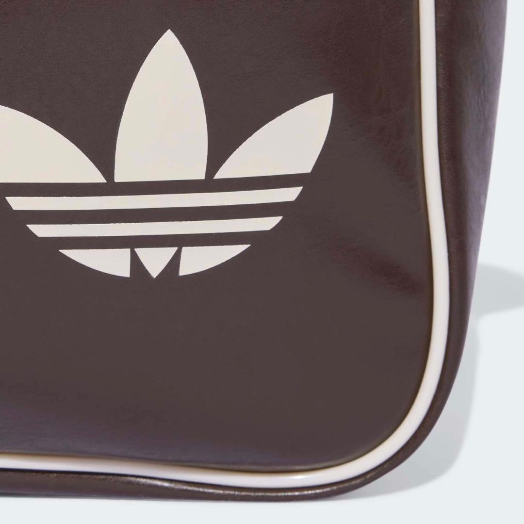 新品⭐️adidas フェイクレザー バッグ OG エアライナー ダークブラウン