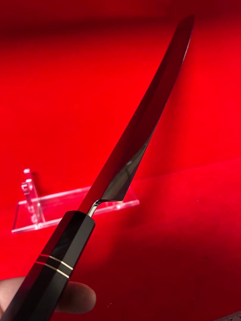 包丁　マグロ包丁　先丸型　尺ニ　鏡面仕上げ　切味抜群　箱付　未使用品