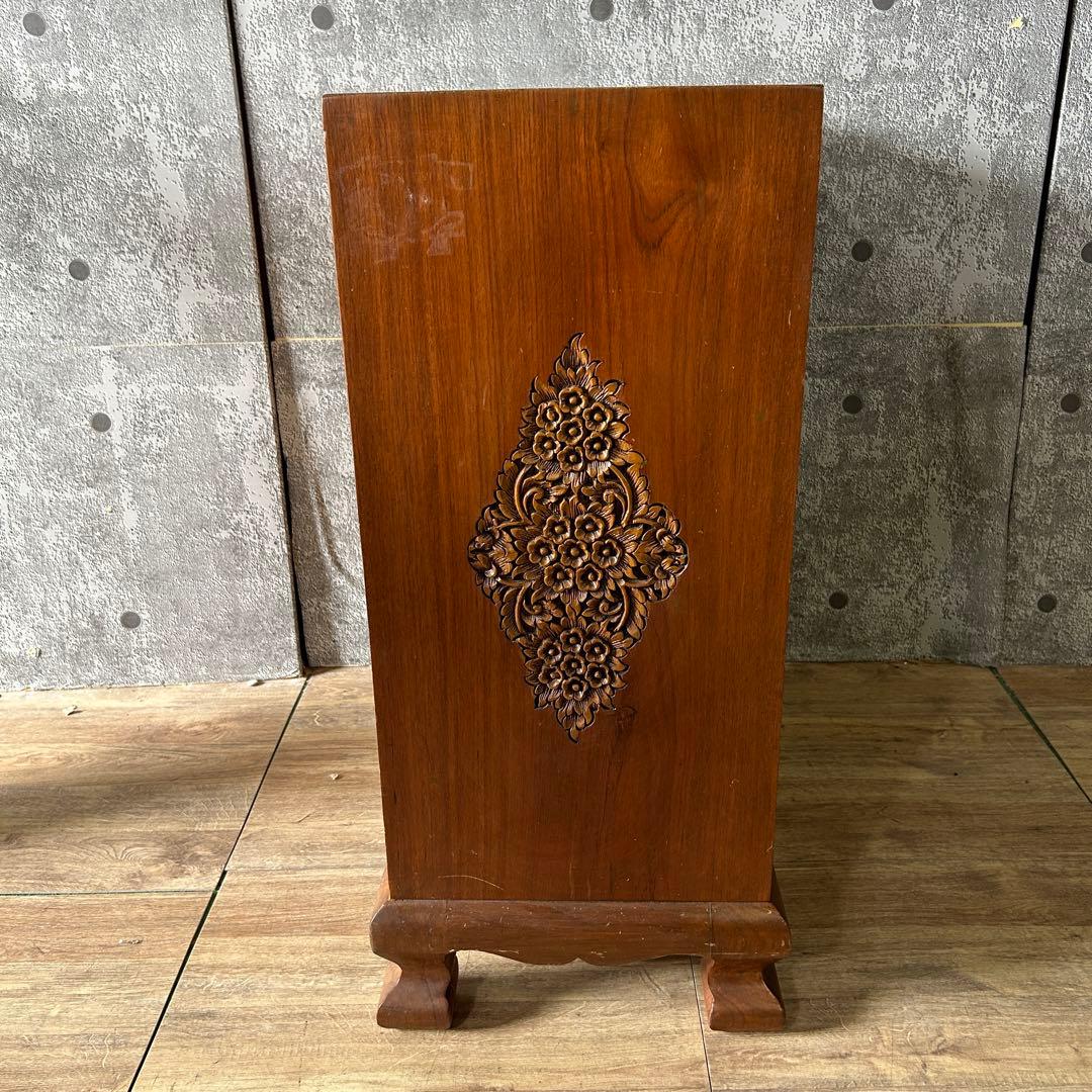 ꧁木彫り・彫刻家具꧂チェスト たんす タンス 箪笥 収納 洋服 衣服 衣類