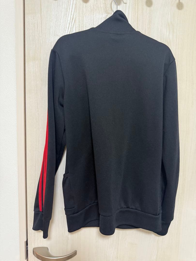 adidas A C MILANジップアップジャケット M 黒/赤