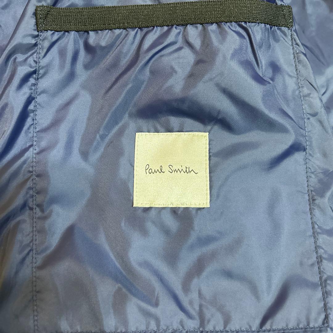 22AW ストライプ ポイント フード ダブルジップ パテッド ブルゾン 中わた