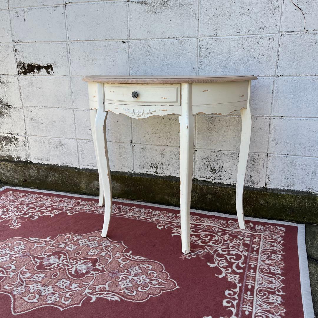 アンティークデザイン◾️木製コンソールテーブル 飾り台 ディスプレイ台 木製棚