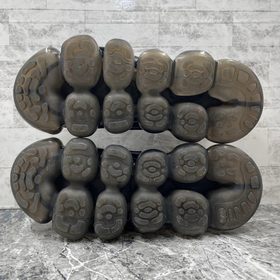 美品 グラウンズ ジュエリー ローファー 26 ブラック エナメルレザー 厚底