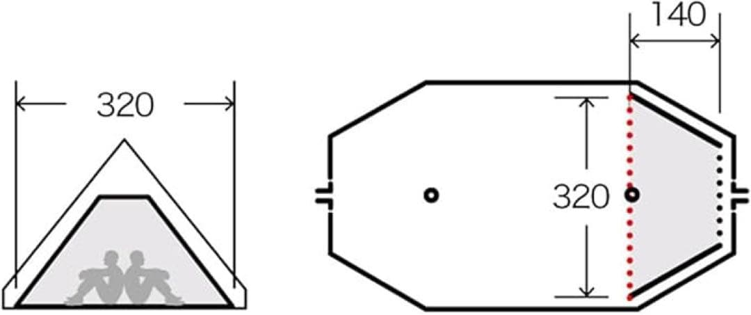 Canadian Eastツインピルツフォーク ハーフインナーテントフレーム