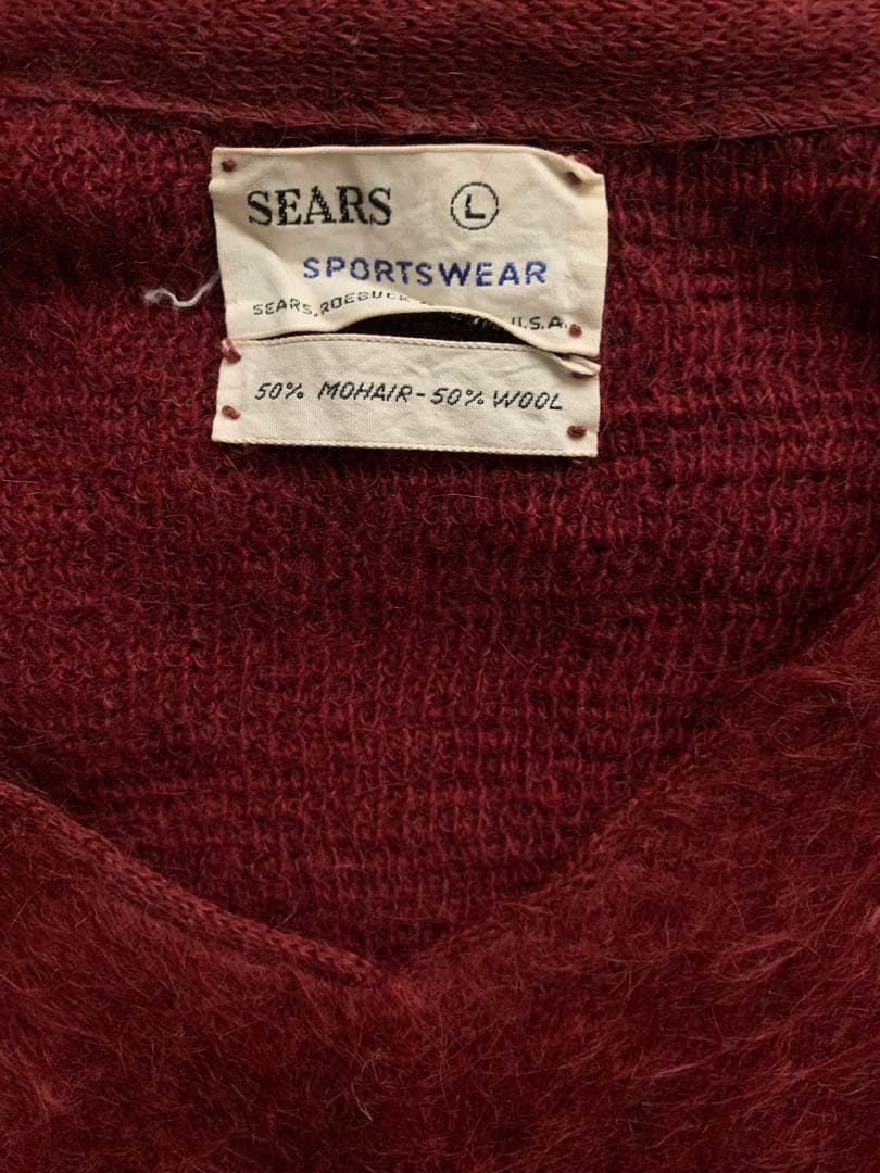 トップス 60s sears mohair vneck knit