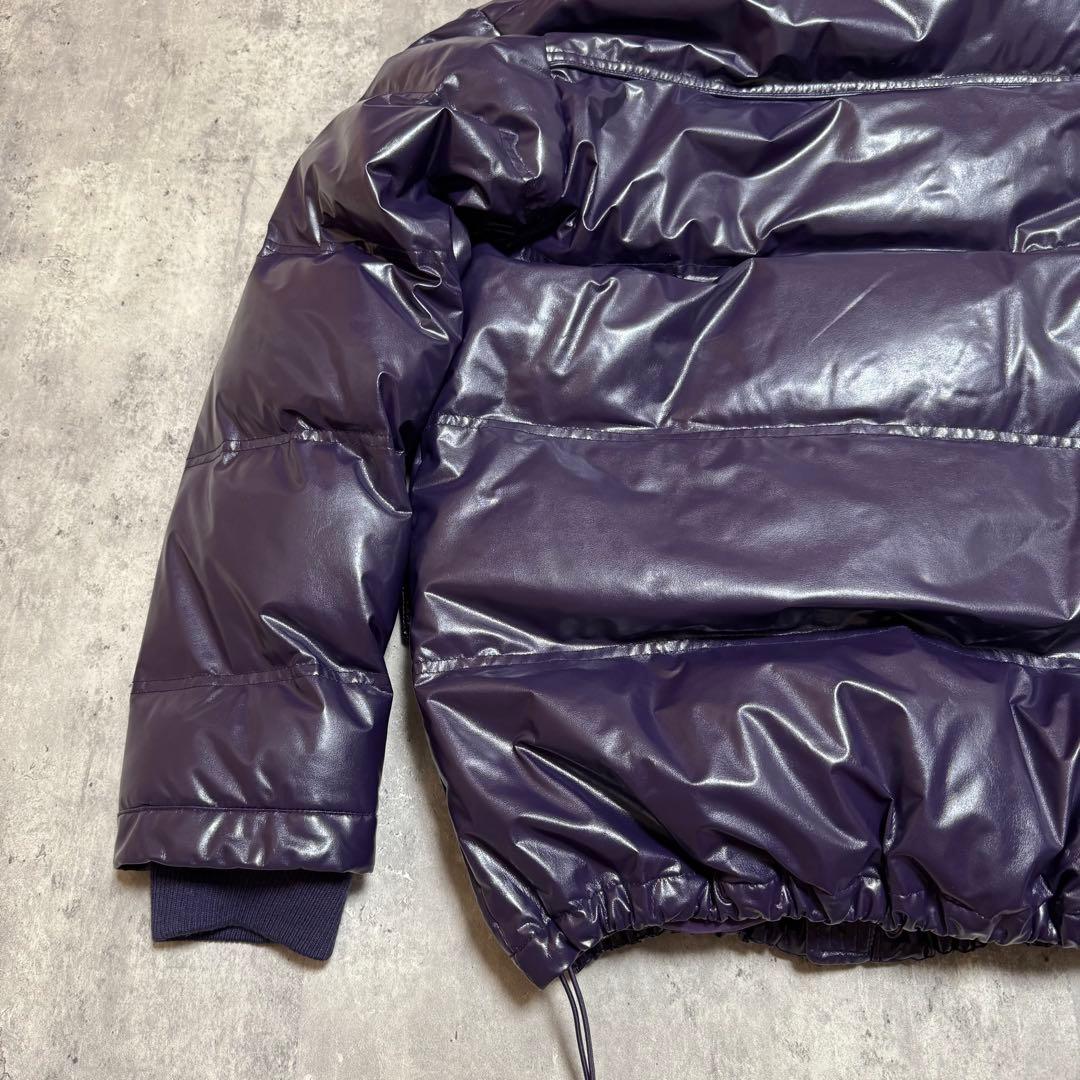 OLD UNIQLO Y2K 光沢パープル プレミアムダウンジャケット ファー