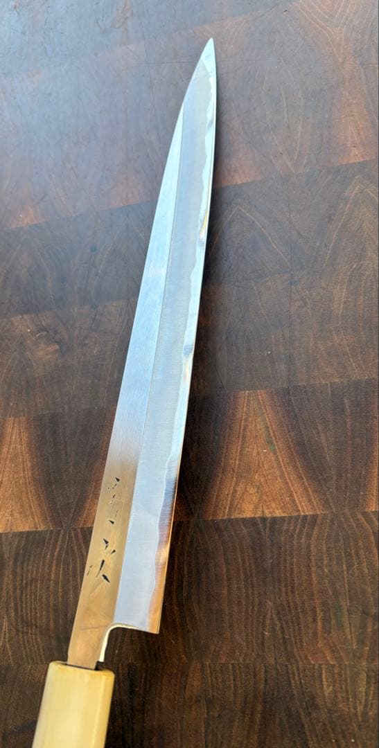 京都　有次　霞　柳刃　300mm 尺　包丁　白鋼　和包丁　打刃物　研ぎ磨き済