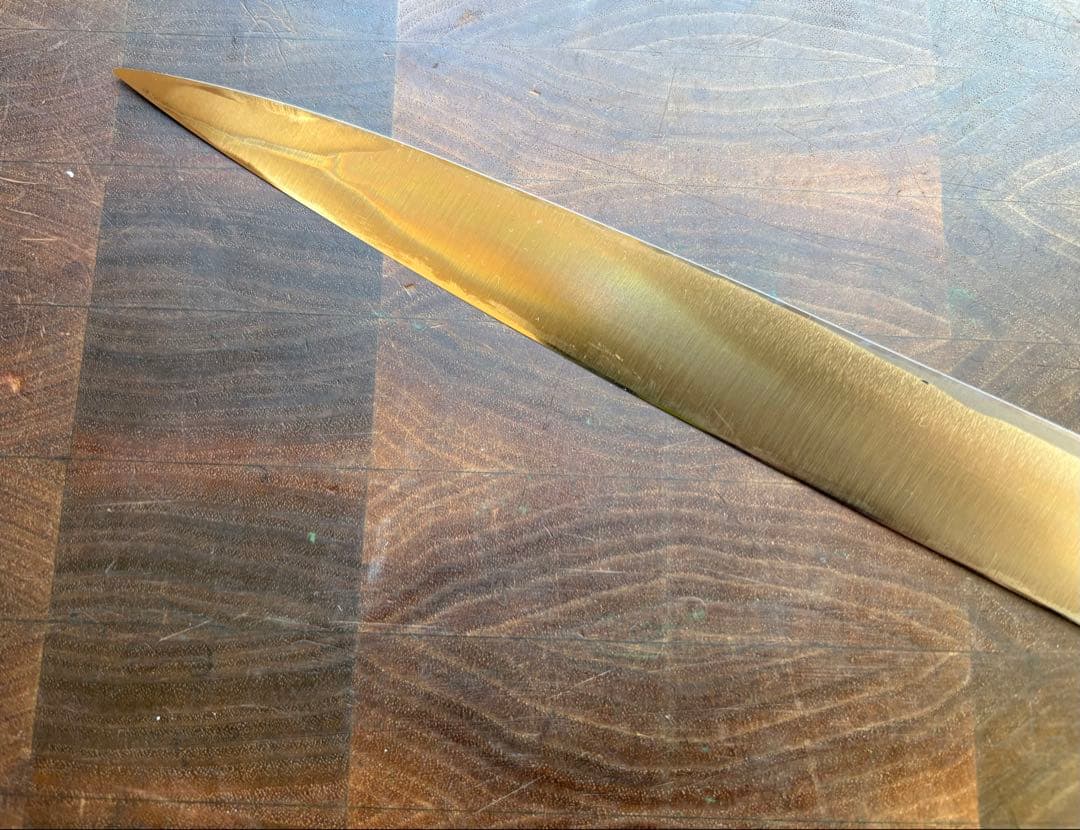 京都　有次　霞　柳刃　300mm 尺　包丁　白鋼　和包丁　打刃物　研ぎ磨き済