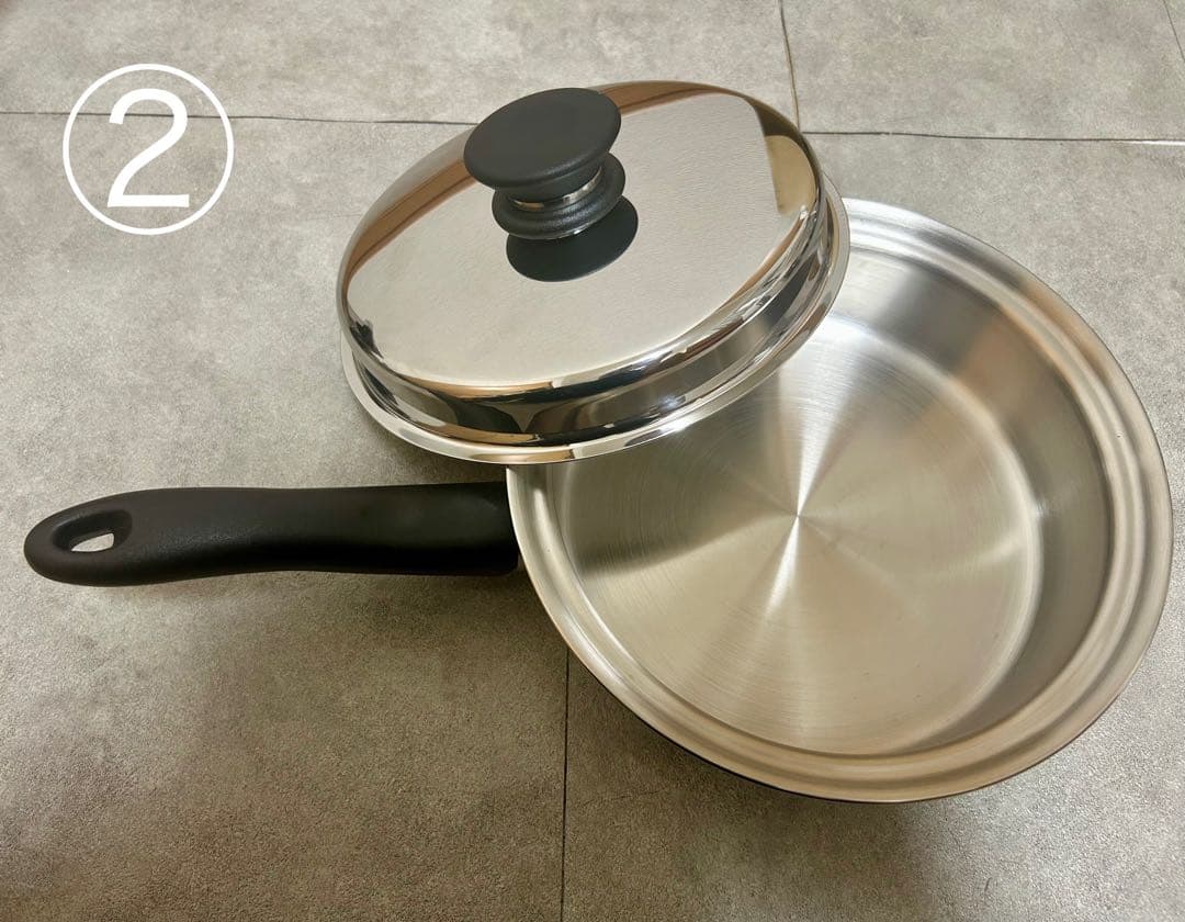 【ほぼ未使用】Amway クィーンクック 鍋セット ステンレス IH対応