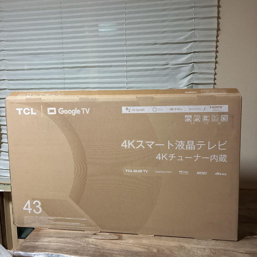 【お値下げOK】美品 TCL 量子ドット4K液晶テレビ 43C655